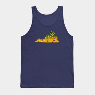 Brook Trout Fish Virginia State Map Fishing Gifts Tank Top